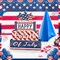 4 Pcs Patriotic Tiered Tray Decor, Farmhouse 4th of July Table Wooden Sign Rustic Red White Blue Block Stack Decorations for Home Fireplace Mantel Memorial Day (Independence Day Happy)